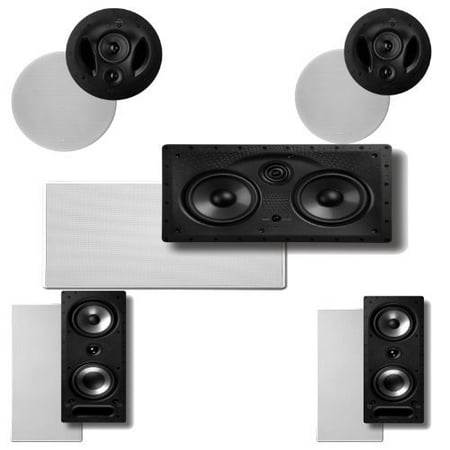 Polk Audio 90 Rt In Ceiling Speakers Pair Plus Polk Audio 265rt 3 Way In Wall Speakers Pair A Polk Audio 255c Ls Center Channel Speaker