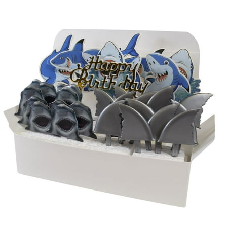Oasis Supply, SHARK Cake Toppers for Birthdays and Parties, (Kit #2) 33 items