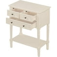 thumbnail image 6 of 23.7" Stylish Narrow Entryway Table with 3 Drawers and Open Bottom Shelf,Rustic Slim Console Table for Living Room, Foyer, Hallway, and Entryway(Beige), 6 of 18