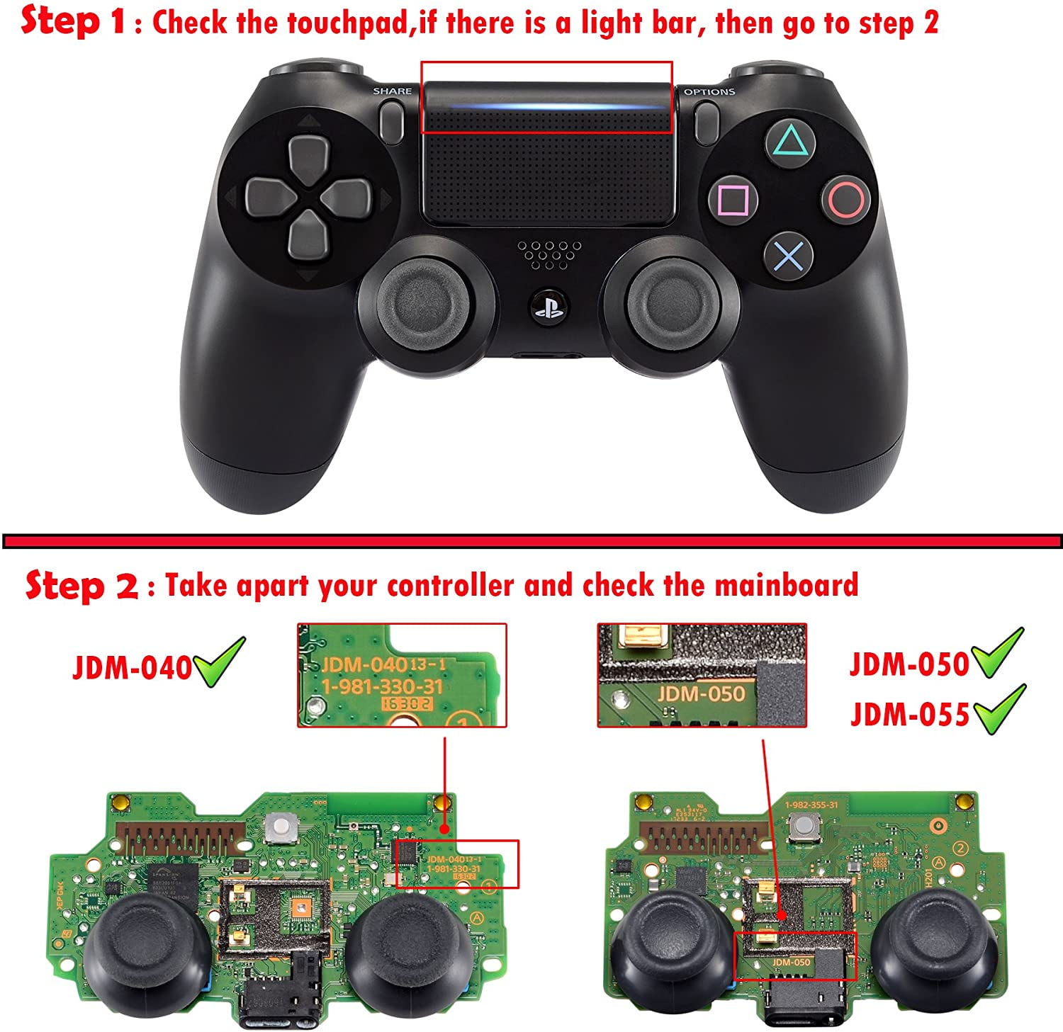 eXtremeRate Front Housing Shell for Playstation 4 PS4 Pro Slim JDM040