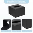 thumbnail image 3 of Cubierta de Caja de Pañ Tissues con Fondo Magnético, Soporte Rectangular para Mesa de Baño (Negro, 4.4"x4.4"x3.1"), 3 of 7