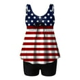 thumbnail image 5 of Gerichy Tankini Swimsuit for Women American Flag Plus Size Strappy Back Set Two Piece Swimdress Panty Bathing Suit Navy,S, 5 of 5
