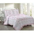 thumbnail image 1 of Cozy Line Home Fashions Ensemble de Literie Réversible en Coton Patchwork Véritable avec Assiette de Marguerite Rose, Couvre-Lit, Couvre-Lit (Daisy Field, Simple - 2 Pcs), 1 of 5