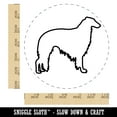 thumbnail image 2 of Borzoi Russian Wolfhound Dog Outline Self-Inking Rubber Stamp Ink Stamper - Red Ink - Large 1-1/2 Inch, 2 of 7