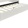 thumbnail image 6 of White Full Size Daybed With Trundle And Velvet Upholstery - Elegant , Stable Frame, Multipurpose Guest Bed In Upholstery, Solid Pine Legs, Functional For Home, 6 of 7