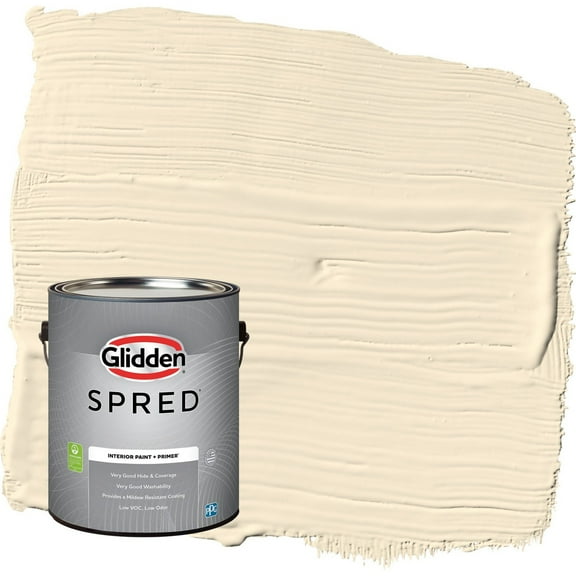 Glidden Spred Magnolia Blossom / Yellow Flat Interior Paint with Primer, 1 Gallon