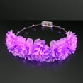 thumbnail image 3 of Violet Light Up Festival Flower Crown Headband with Purple LED Lights, 3 of 3