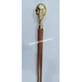 thumbnail image 4 of Nautical Gift Decor Skull Walking Stick with Brown Wooden 3 Folding Cane Rustic Vintage Home Decor Gifts, 4 of 4