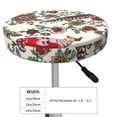 thumbnail image 4 of Balery Dark Enchanted Flowers And Birds Velvet Round Bar Chair Cushion Cover Adjustable, Protects From Scratches And Stains, Soft & Washable Ideal For Wooden And Metal Stools - 13 Inch, 4 of 7