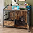 thumbnail image 1 of Jaula para perros BOINN, resistente, 112 cm, con 3 puertas y cuenco, 1 of 7
