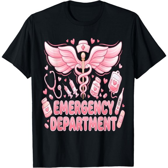 Emergency Department Valentine Er Valentines Day Nurse T-Shirt , Vintage T-Shirt