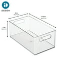 thumbnail image 3 of Stackable Fridge Bin with Handles - Kitchen Storage Bin for Cabinets, Pantry, or Freezer - Made in USA, 3 of 8