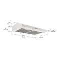 thumbnail image 5 of Ancona 30 in Slim SDRW Non-vented Under Cabinet Range Hood in White, 5 of 5