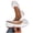 White, variant on Women Round Toe Ballet Flats, Polka Dot PU Upper Big Bow Decor Slip On Casual Walking Flat Shoes
