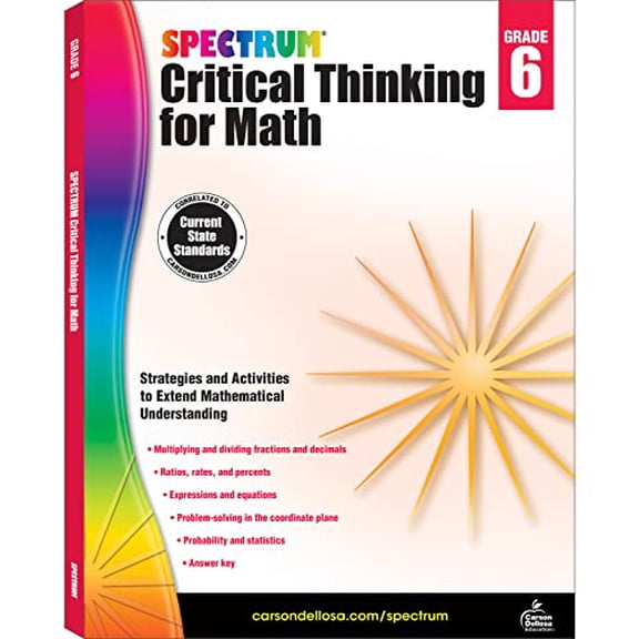 Pre-Owned Spectrum Critical Thinking for Math, Grade 6: Volume 48 (Paperback) 1483835537 9781483835532