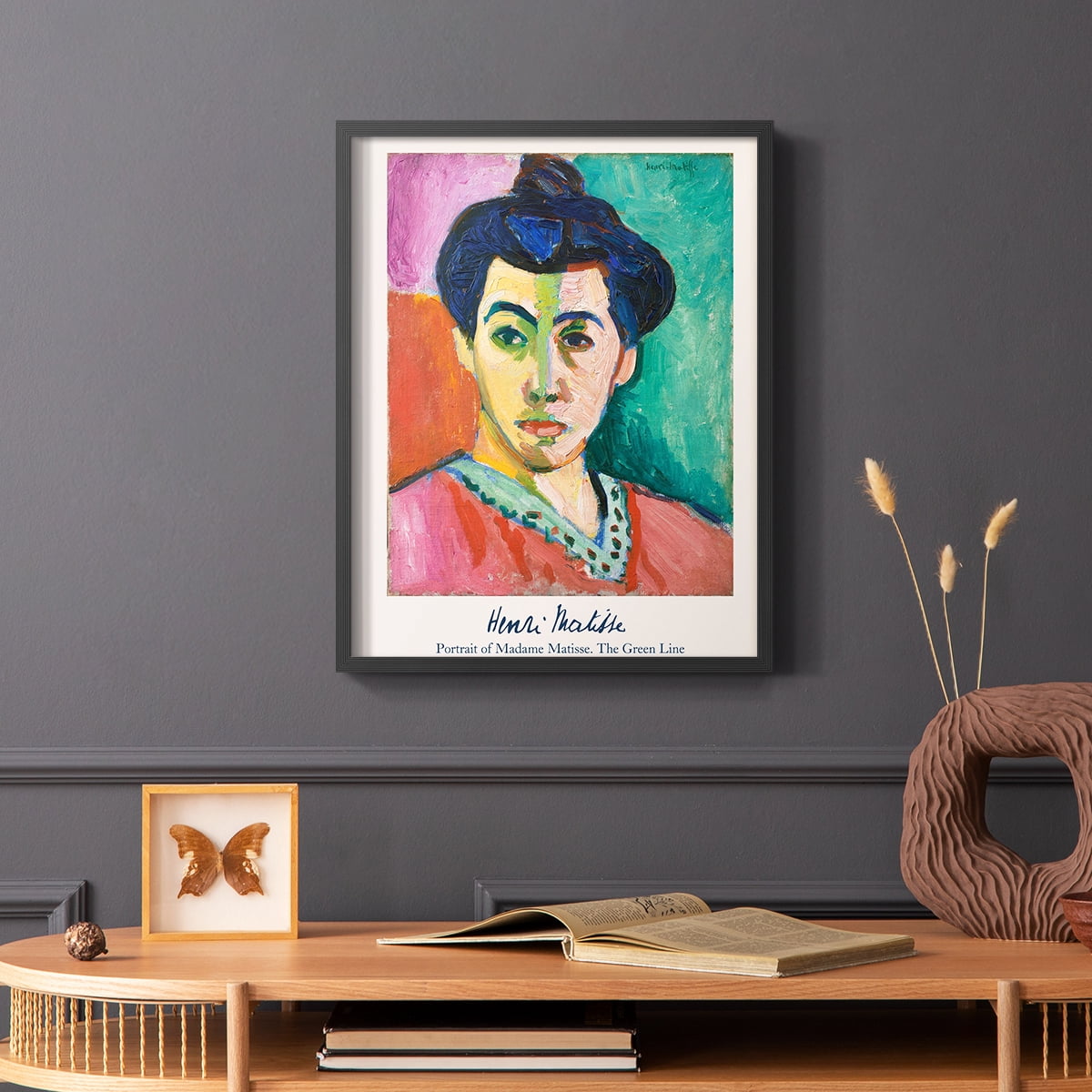 Matisse DIII Framed Print in Black Solid Wood Framed Print No Nail Hanging