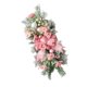 thumbnail image 4 of Corona de lágrima, corona Artificial, decoración de pared Floral Artificial con lazo, corona de puerta delantera para habitación interior y exterior Rosa, 4 of 9