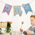 thumbnail image 2 of FELTECHELECTR Banderines y guirnaldas para el primer cumpleaños de bebé, 1,5 m, decoración para fiestas, regalos (azul), 2 of 6