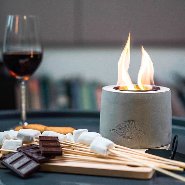 Portable Tabletop Fire Pit Bowl Table Top Rubbing Alcohol Fireplace