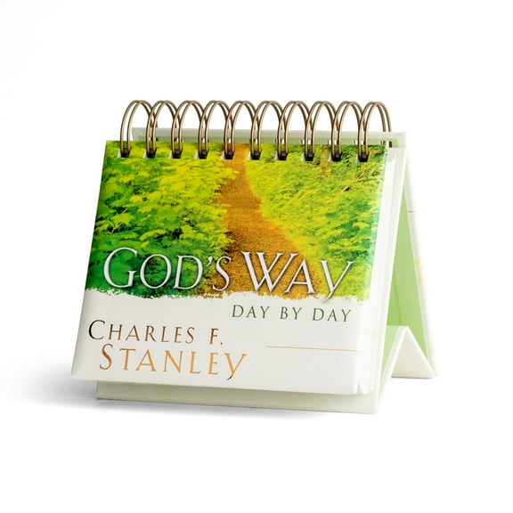 God's Way Day by Day: Charles Stanley - Perpetual Calendar (Spiral Bound)