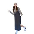 thumbnail image 5 of Nuevo vestido de tirantes gris para mujer, diseño de otoño, vestido holgado tipo traje, 5 of 5