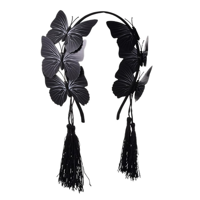 Diadema de mariposa para Halloween, diadema para el pelo para Cosplay, decoración, accesorios de disfraz, tocado para fiesta de carnaval