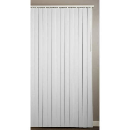 Solid Vertical Privacy Blinds (78 x 84 Inches White & Alabaster)