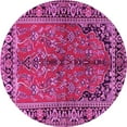 thumbnail image 1 of Ahgly Company Machine Washable Indoor Round Persian Pink Traditional Area Rugs, 6' Round, 1 of 4