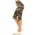 thumbnail image 2 of Women's Casual Workout Comfy Stretch Elastic Waist Burmuda Leggings Short Pant, 2 of 5