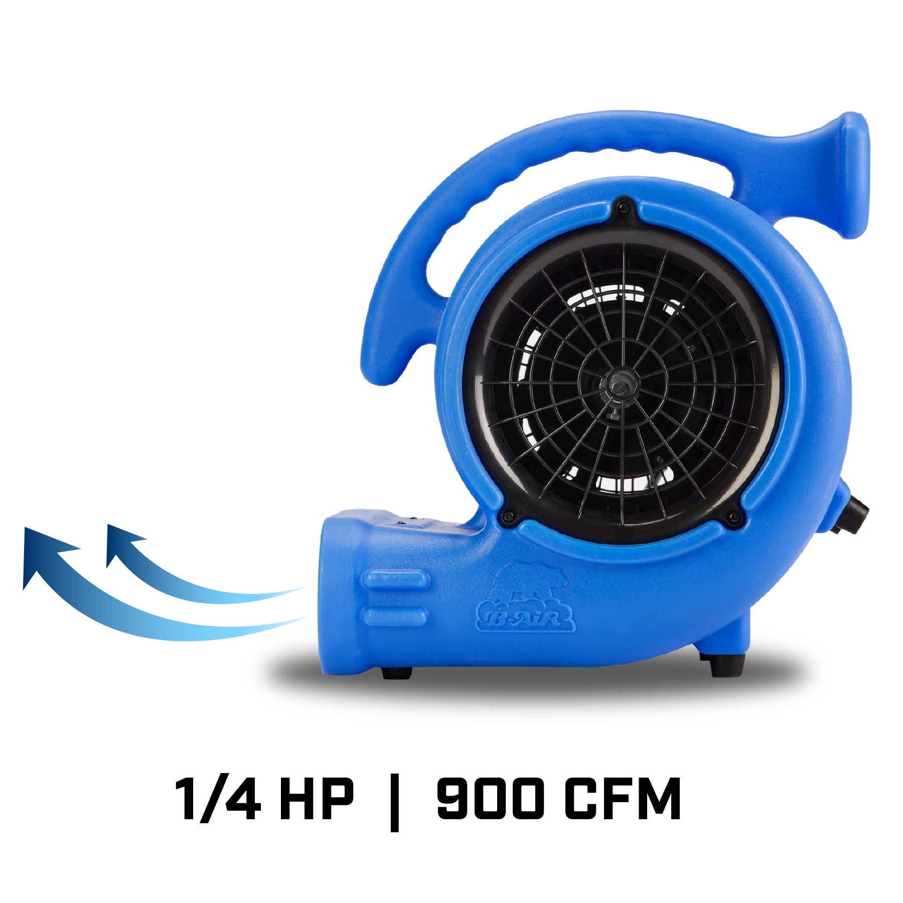 B-Air VP-25 1/4 HP Air Mover for Water Damage Restoration Carpet Dryer Floor Blower Fan Home and Plumbing Use, Blue