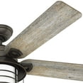 thumbnail image 2 of Hunter 54 inch Outdoor or Indoor Ceiling Fan with LED Light - Rustic Ceiling Fan with Pull Chain, For Bedroom, Living Room, or Patio, Standard Mount, No Remote - Key Biscayne 59273, Onyx Bengal, 2 of 14