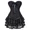 Black, variant on Corset Bustier Overbust Women Classic Lace Overlay with Tulle 2 Pieces Plus Size Costume Black XXS