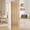 burlywood, variant on 70.5" White Tall Corner Pantry Cabinet, 2 Fluted Doors, for Kitchen Dining Living Room