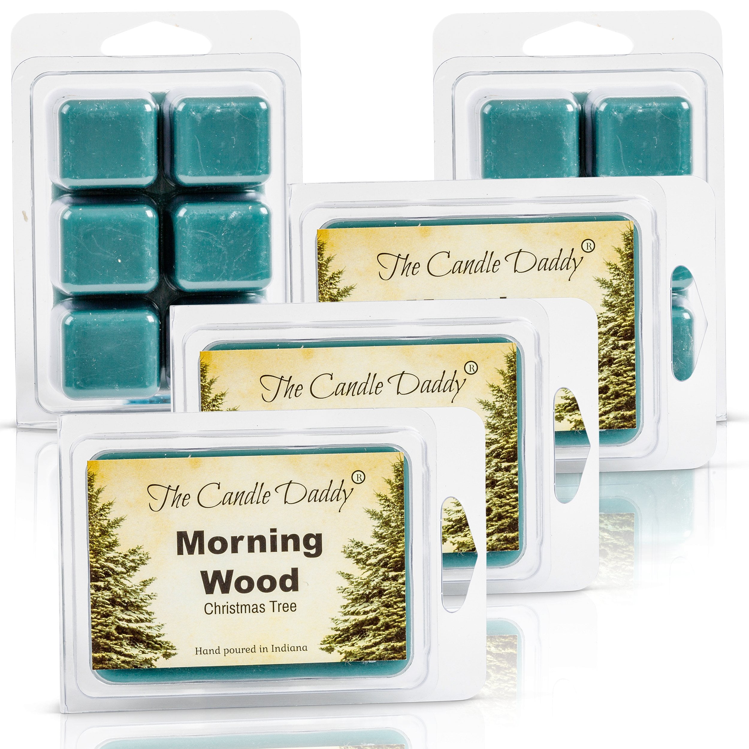 5 Pack - Morning Wood - Blue Spruce Pine Tree Scented Wax Melt Cubes - 2 Oz x 5 Packs = 10 Ounces