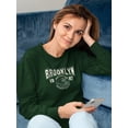 thumbnail image 2 of Brooklyn 1987 College Style Sweatshirt Women -Image by Shutterstock, Female Small, 2 of 4