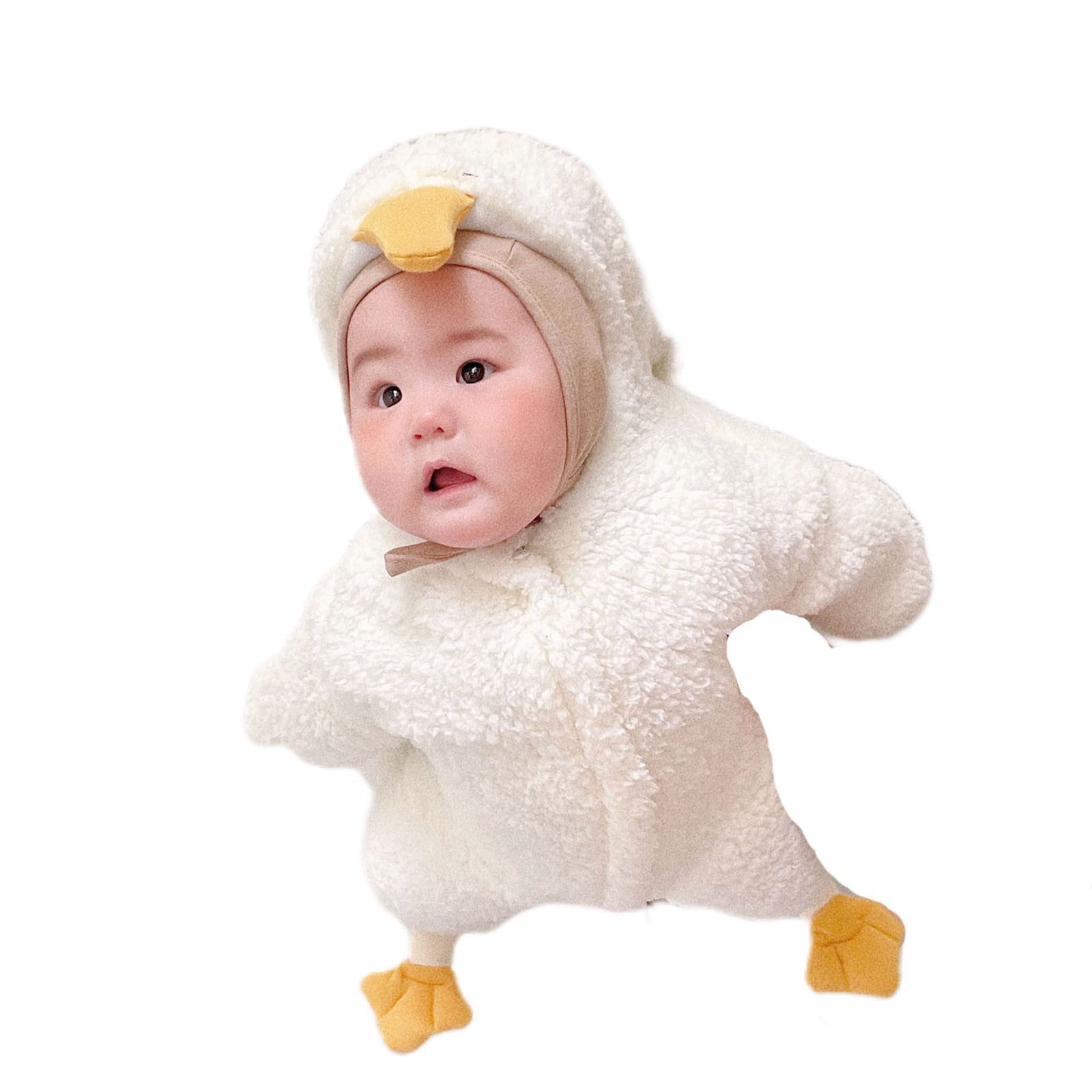 FYDUU Baby Boy Romper Onesie Baby Duckling Cute Outfit Suit Jumpsuit Sleeping Bag Romper Hooded Jumpsuit Winter Snowsuit Clothes 5-10 Months