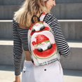 thumbnail image 5 of Bingfone Watermelon Gnome Print Canvas College Laptop Backpack, Large Capacity Lightweight College Bookbag Casual Daypack-Small, 5 of 5