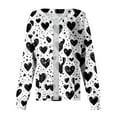 thumbnail image 4 of Womens Heart Print Scrub Jackets Long Sleeve Button Down Nursing Uniform Top Medical Workwear Shirt Front Patch Pockets, 4 of 5