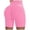 Z31-Pink, variant on LILIYA Biker Shorts for Women Wrinkled Lifting Shorts High Waisted Stretchy Breathable Yoga Shorts Lightweight Soft Comfy Fitness Shorts