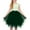 Blackish Green, variant on Girls Tu1u Skirt Summer Casual Mesh Plain Fluff1 A Line Princess Ballet Dance Tulle Petticoat Tween Cute Trendy Skort
