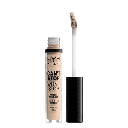 NYX Professional Makeup Can't Stop Won't Stop Full Coverage Concealer, 24Hr Matte Finish, Alabaster, 0.11 fl oz