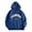 Dark Blue*, variant on Women's Pullover Hoodie California Los Angeles Letter Print Kangaroo Pocket Drawstring Oversized Sweatshirt Black