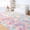 Multicolor, variant on Soft Fluffy Shaggy Area Rug, 6'x9' Tie-Dyed Pink Anti-Slip Plush Fuzzy Carpet for Living Room Bedroom Nursery Home Decor