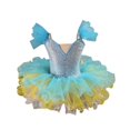 thumbnail image 2 of Pejock Girls Tutu Skirt - Sparkle Sequin Princess Dress with Golden Trim, Soft Breathable Mesh & Pleated Gauze for Toddler to Teen, Birthday Party Holiday Outfit, Sizes 1-14 Years, 2 of 3