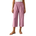 thumbnail image 3 of Nugftut Capri Pants for Women Elastic Waisted Capris Lightweight Loose Summer Beach Vacation Casual Pants, 3 of 6