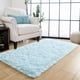 thumbnail image 2 of Alfombra Merelax Moderna Suave de Peluche Antideslizante 61x122 cm Azul Bebé, 2 of 6