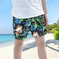 thumbnail image 2 of Gibobby Boys' Quick-Dry Swim Trunks, Beach Board Shorts with Drawstring, Print Swimwear for Kids(Green,4-5 Years), 2 of 5