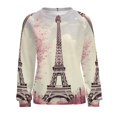 thumbnail image 7 of Eiffel Tower Womens Oversized Sweatshirts Hoodies Crewneck Casual Tops Comfy FallWinter Clothes 2024, 7 of 7
