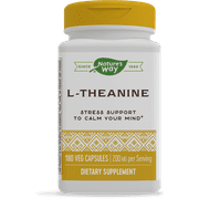 Nature's Way L-Theanine, Suntheanine Brand, Patented Amino Acid, 200 mg Potency, 180 Capsules