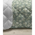 thumbnail image 3 of Garden Down Alternative Comforter, Meadow Blooms Leaves Wildflowers Garden Rural Vintage Shabby Flora Print, Microfiber Quilt for All Season, 5 Sizes, Pale Coffee and Teal, by Ambesonne, 3 of 3